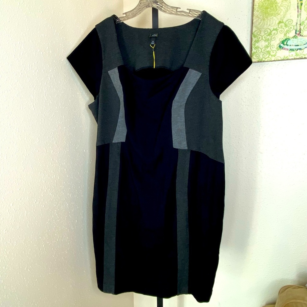Lane bryant 6th black grey body on career dress sz 28 NWT